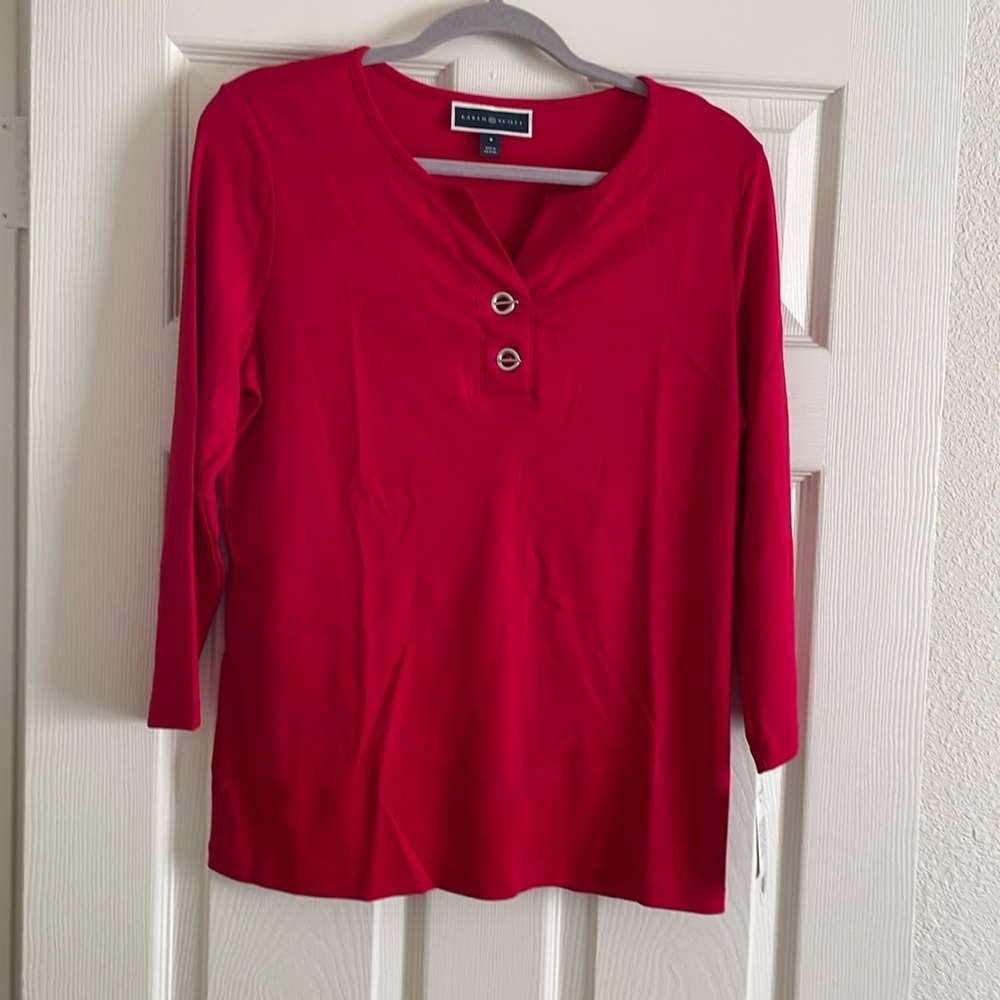 Red blouse